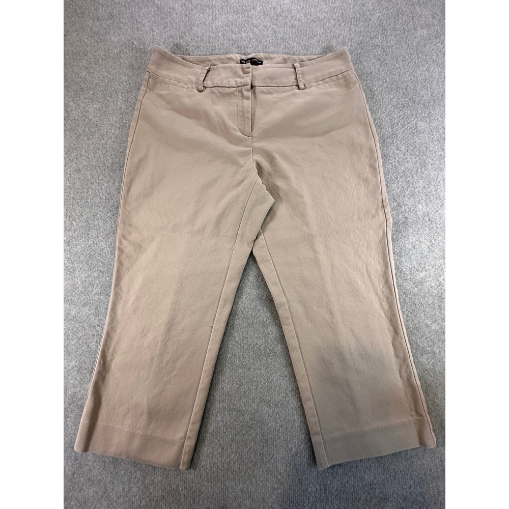 New York & Company Stretch Khaki Tan Straight Leg Trousers Womens Size 8 - Picture 3 of 12
